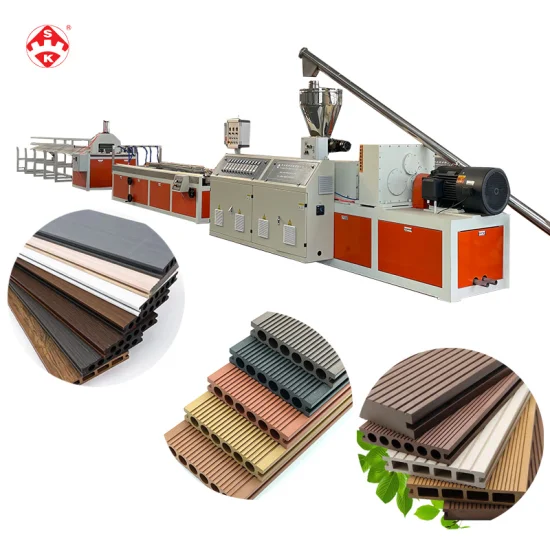 PE WPC Machine Profil composite bois-plastique Decking Deck Board Plancher Clôture Post Rail Clading Panneau mural Extrusion Machine de production d'extrudeuse